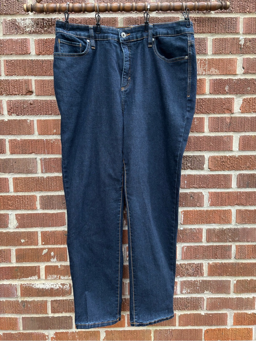 Style & Co Womens 18W Dark Wash Denim Straight Leg Jeans